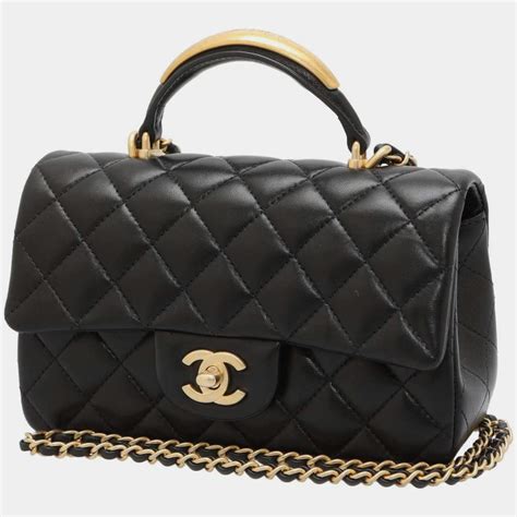 mini chanel handle|chanel flap bag with handle.